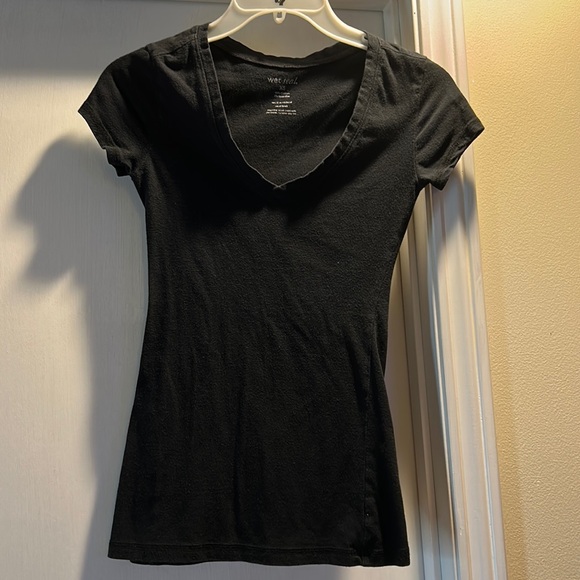 Wet Seal Tops - Wet Seal Tee Shirt Black Short Sleeve XS